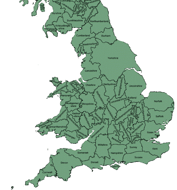 England and Wales historic counties